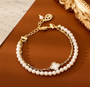 Vintage Double-Strand Freshwater Pearl Bracelet