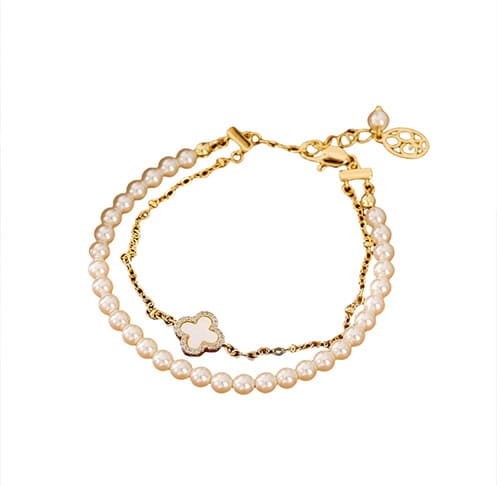 Vintage Double-Strand Freshwater Pearl Bracelet