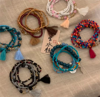 6 Layer boho Glass Seed Bead Bracelet