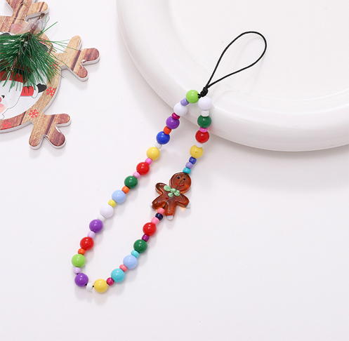Acrylic Beaded Christmas Tree Pendant Mobile Phone Chain
