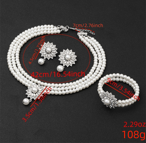 Artisanal Glass Pearl Set with Vintage Design