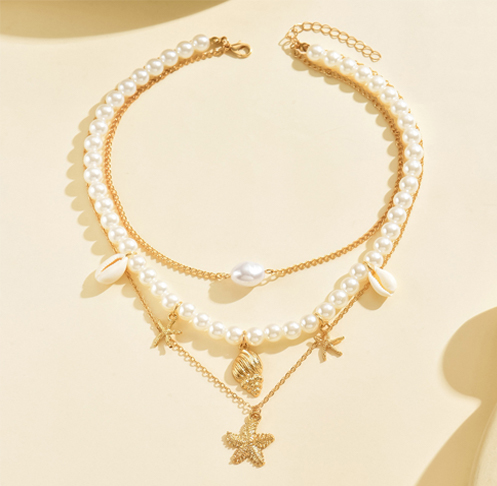 Bohemian Long Glass Pearl Y-Drop Necklace