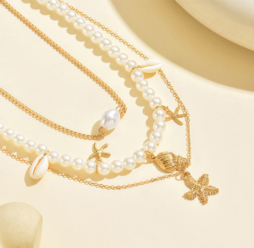 Bohemian Long Glass Pearl Y-Drop Necklace