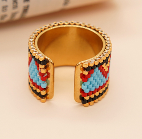 Hand woven stainless steel Bohemian style ring Hand woven stainless steel Bohemian style ring