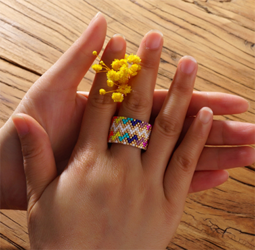 Hand woven stainless steel Bohemian style ring Hand woven stainless steel Bohemian style ring