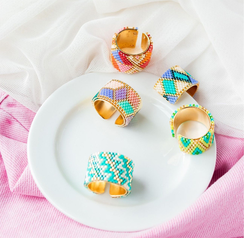 Hand woven stainless steel Bohemian style ring Hand woven stainless steel Bohemian style ring