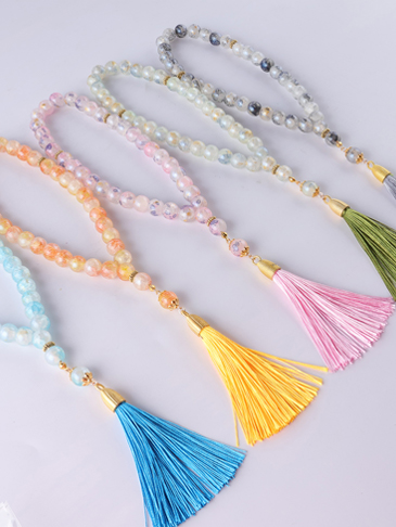 Muslim 33pcs Glass Beads Fringe Bracelet