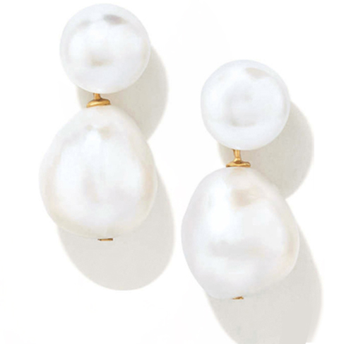 Pearl Drop Button Pearl Earrings For Women Pearl Drop Button Pearl Earrings For Women