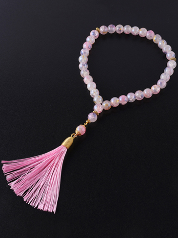 Muslim 33pcs Glass Beads Fringe Bracelet