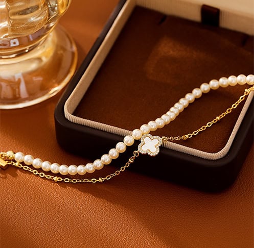 Vintage Double-Strand Freshwater Pearl Bracelet