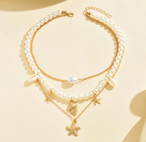 Bohemian Long Glass Pearl Y-Drop Necklace2